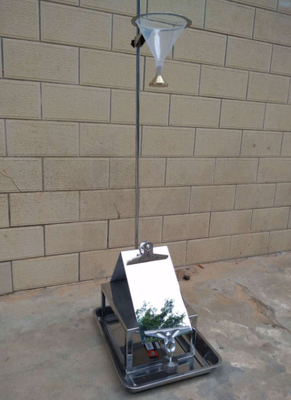 AATCC42 اختبار اختراق تأثير الأقمشة مع ارتفاع مخروط 610mm 335x285x1080mm