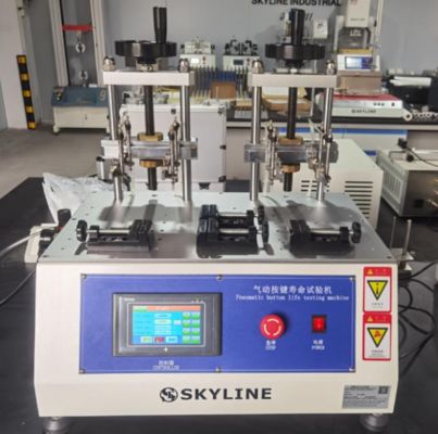 شراء 8 Stations Pneumatic Button Life Tester with Touch Screen Control for Key Durability Testing تصنيع عبر الإنترنت