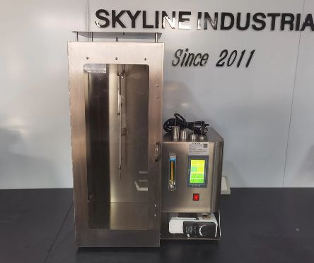 شراء جهاز اختبار الاحتراق الرأسي للمنسوجات المثبطة للهب المتوافقة مع 16CFR1615/1616 بارتفاع لهب 40±2 مم ووقت احتراق 12 ثانية تصنيع عبر الإنترنت