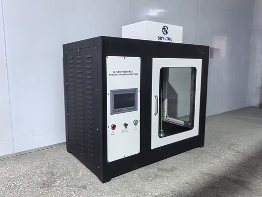 سعر جيد جهاز اختبار قابلية اشتعال الملابس الواقية وفقًا للمعيار ISO 15025، مصنوع من الفولاذ المقاوم للصدأ مع تطبيق أوتوماتيكي للهب الانترنت