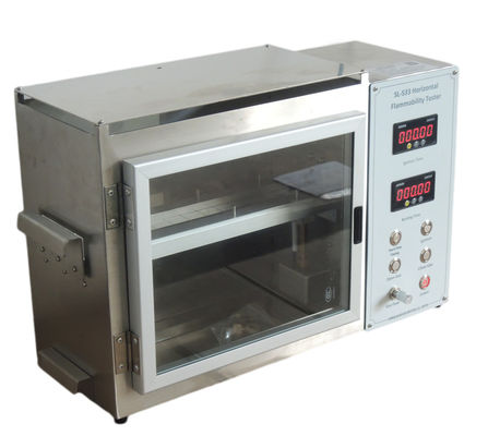 سعر جيد فوهة النار Dia9.5mm اختبار القابلية للاشتعال الأفقي ، FMVSS 302 آلة اختبار القابلية للاشتعال الانترنت